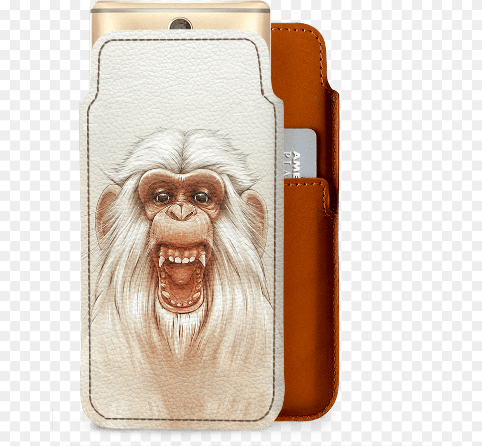 Dailyobjects Twam Monkey Real Leather Sleeve Case Cover Angry Monkey, Electronics, Phone, Mobile Phone, Animal Png Image