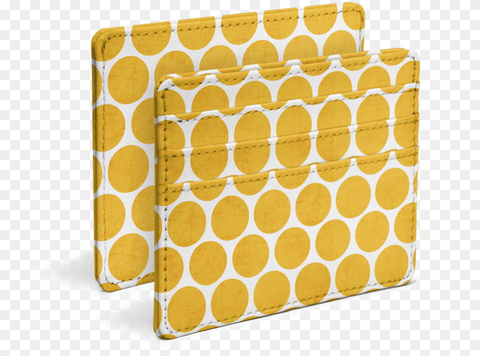 Dailyobjects Yellow Polka Dots Skinny Fit Card Wallet Circle, Accessories Free Png Download