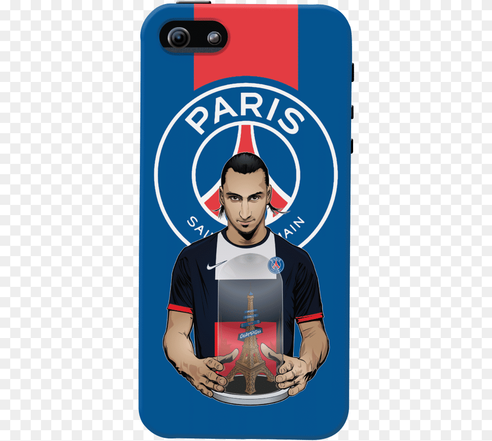 Dailyobjects Zlatan Ibrahimovic Blue Case For Iphone Paris Saint Germain Jordan Logo, Adult, Person, Man, Male Free Png Download
