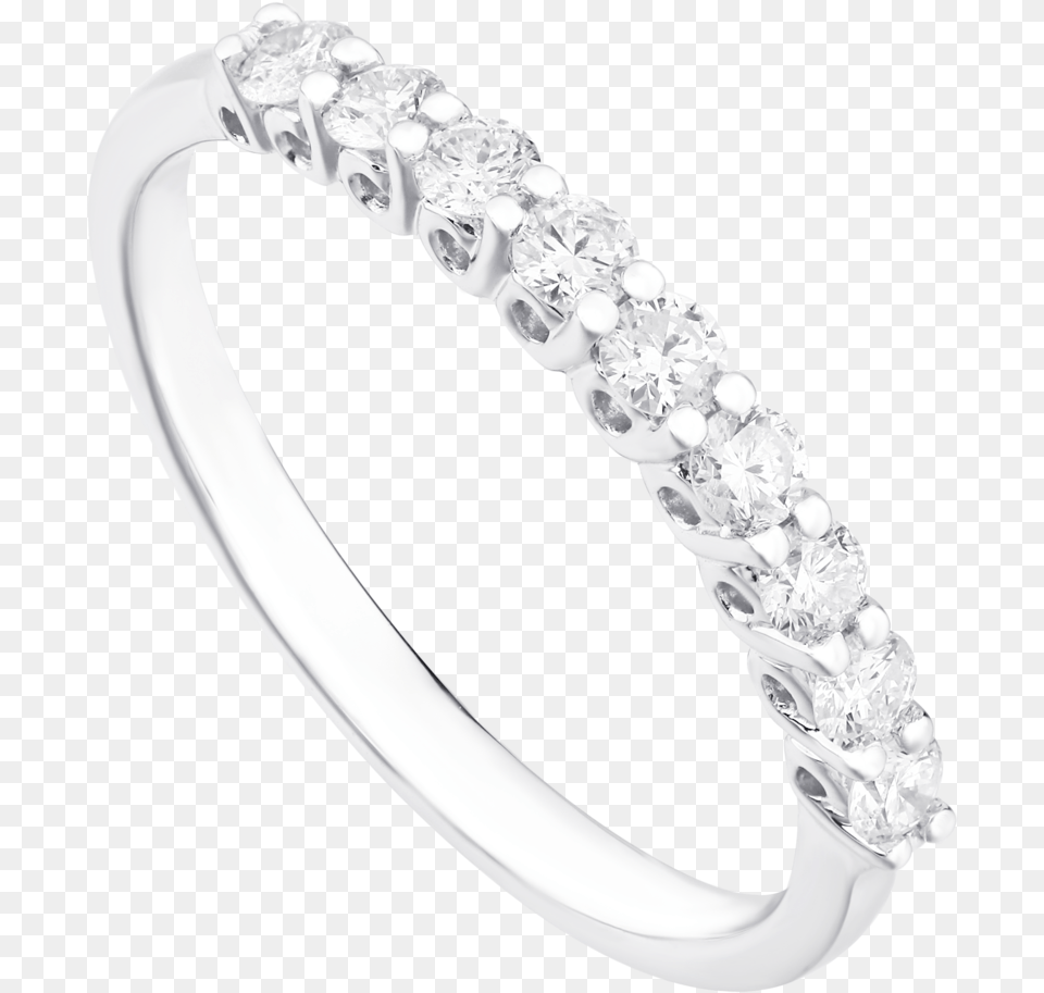 Dainty Half Eternity Diamond Ring Bangle, Accessories, Gemstone, Jewelry, Platinum Free Png Download