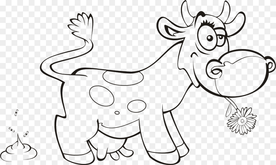 Dairy Cattle Drawing Calf Coloring Book Cc0 Krwka Kolorowanka, Art, Animal, Pet, Mammal Free Png Download