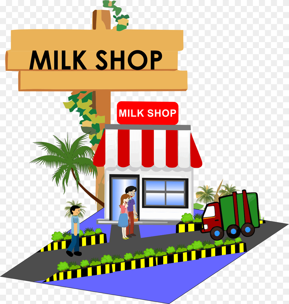 Dairy Clipart, Architecture, Building, Hotel, Person Free Png Download
