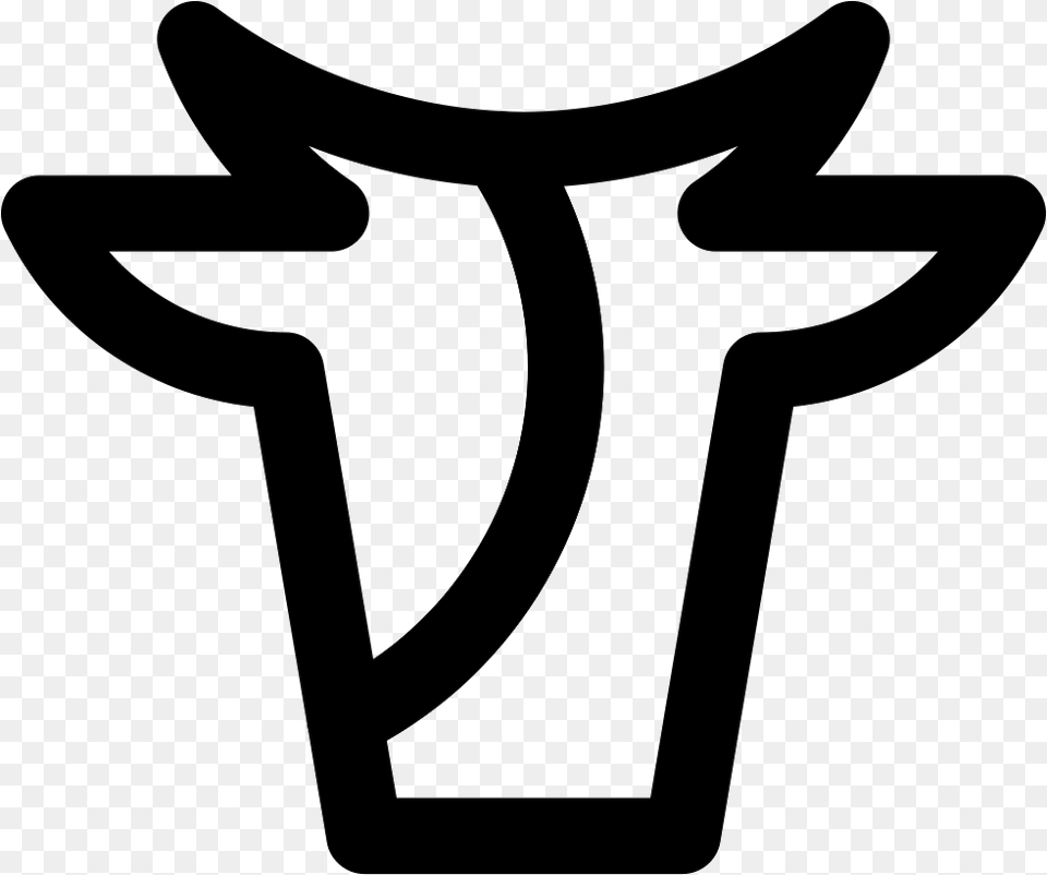 Dairy Cow Cow Icon Vector, Symbol, Cross, Stencil Free Png