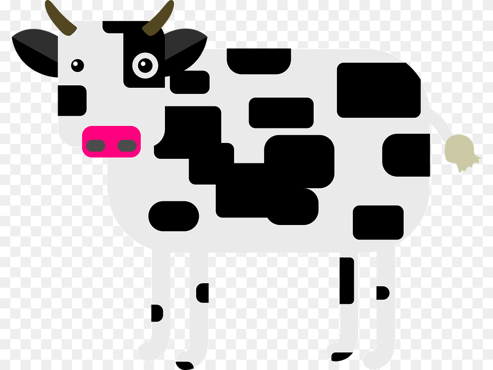 Dairy Cow Graphic, Animal, Cattle, Livestock, Mammal Free Transparent Png