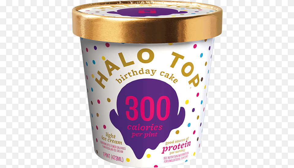 Dairy Ice Cream Flavors Halo Top Halo Top Ice Cream Birthday Cake, Dessert, Food, Ice Cream, Yogurt Free Transparent Png