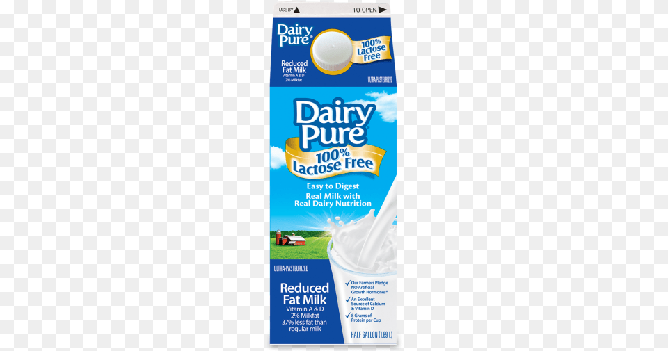 Dairypure Lactose 2 Reduced Fat Milk Dairypure Lactose Milk, Advertisement, Beverage, Dairy, Food Png Image