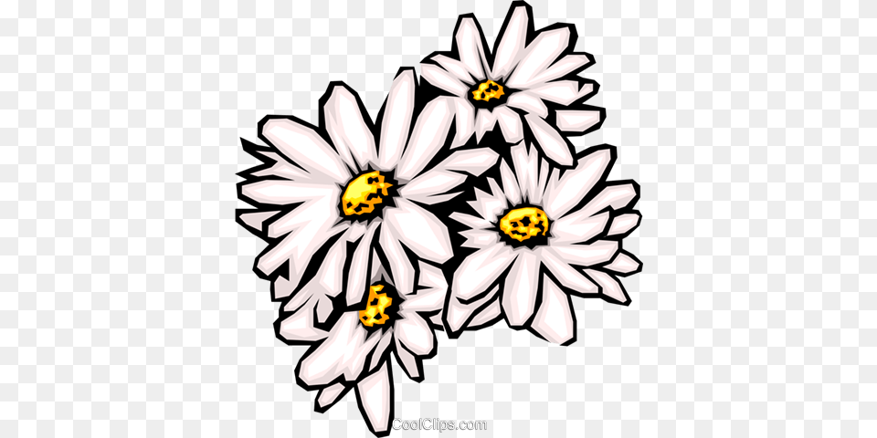 Daisies Black And White Clip Art Usbdata, Flower, Daisy, Plant, Petal Png Image