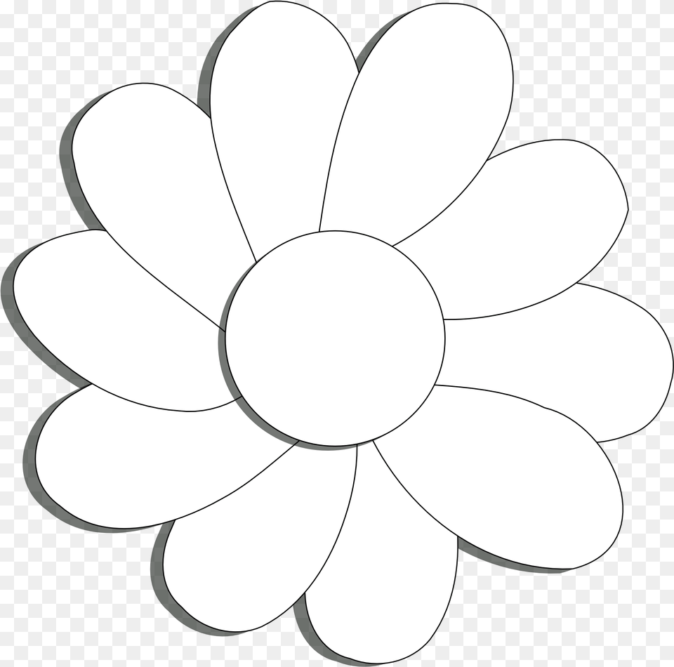 Daisies Clipart Flowerblack White Flower On Black Background Clip Art, Anemone, Dahlia, Daisy, Plant Free Png