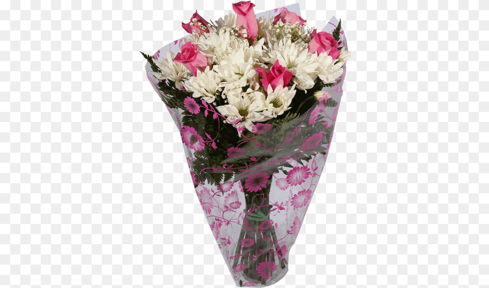 Daisy And Rose Bunch Pink Vase, Flower, Flower Arrangement, Flower Bouquet, Plant Free Png