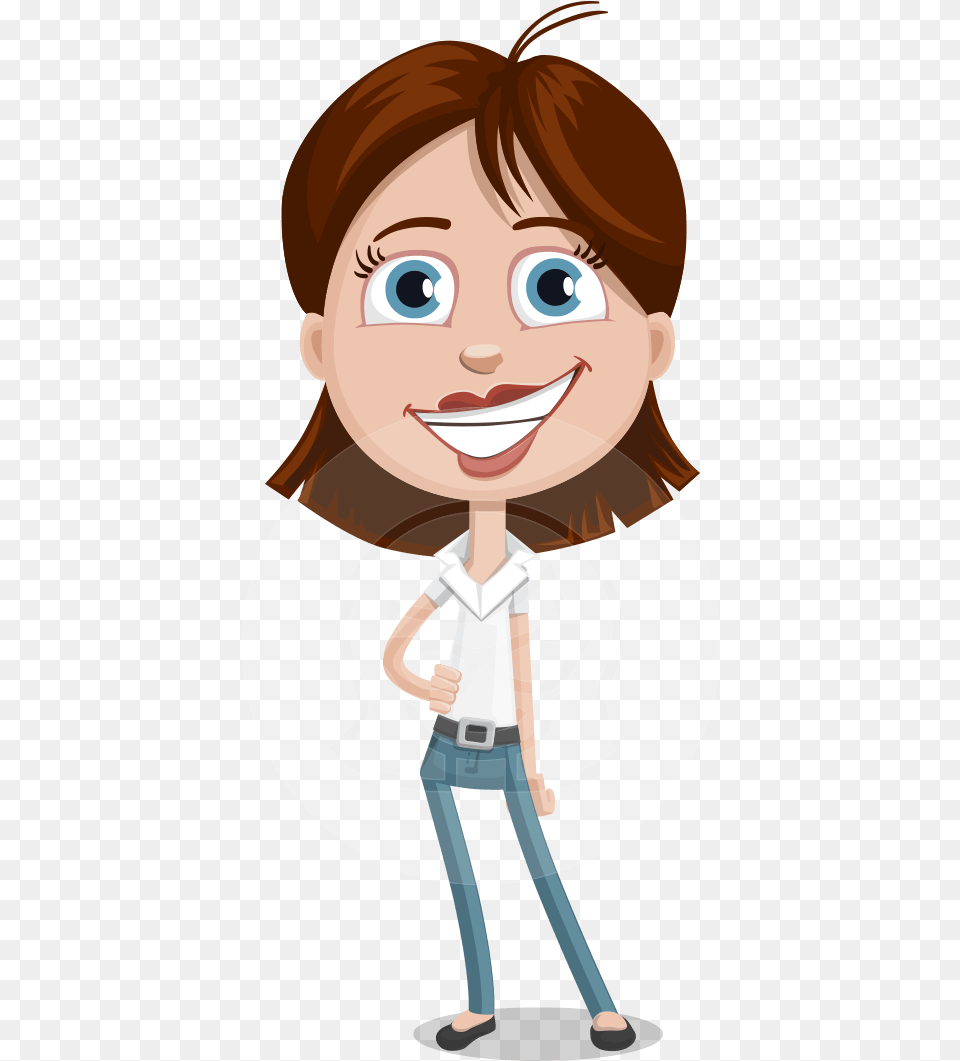 Daisy Anything But Lazy Clipart Girl With A Ipad, Book, Comics, Photography, Publication Free Transparent Png