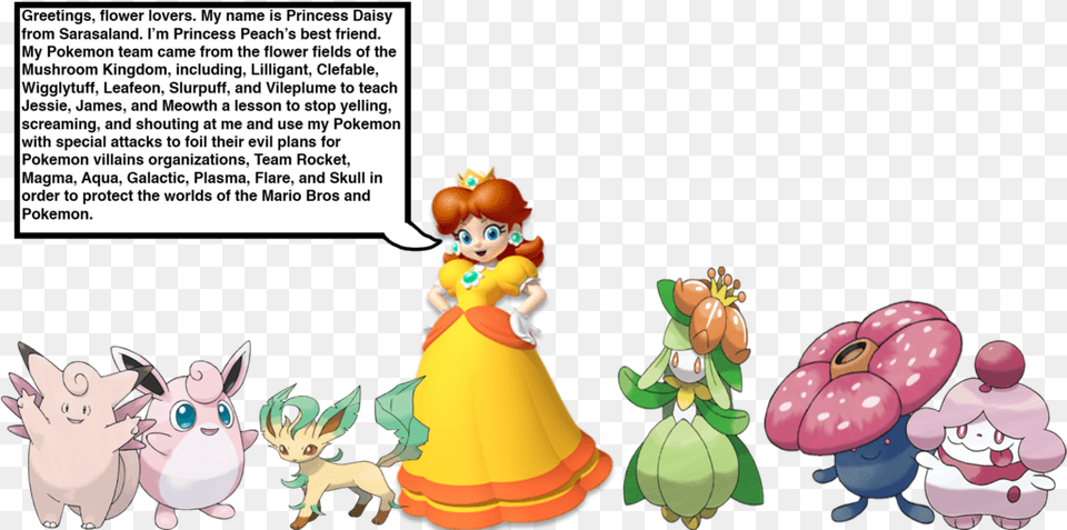 Daisy Clipart Field Daisy Princess Daisy Pokemon Team, Publication, Book, Comics, Baby Png Image