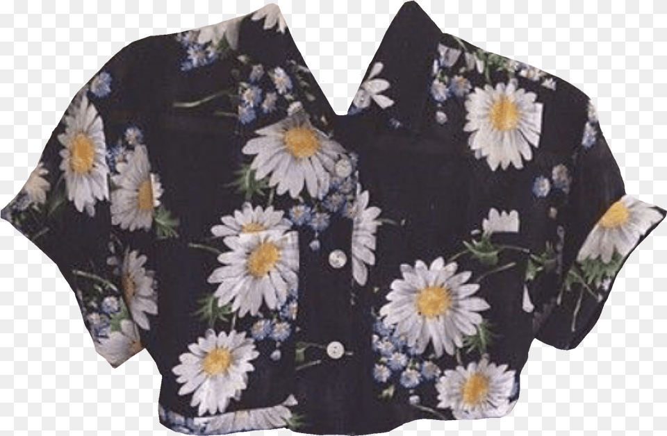 Daisy Cute Short Sleeve Button Up Shirts, Blouse, Gown, Formal Wear, Fashion Png