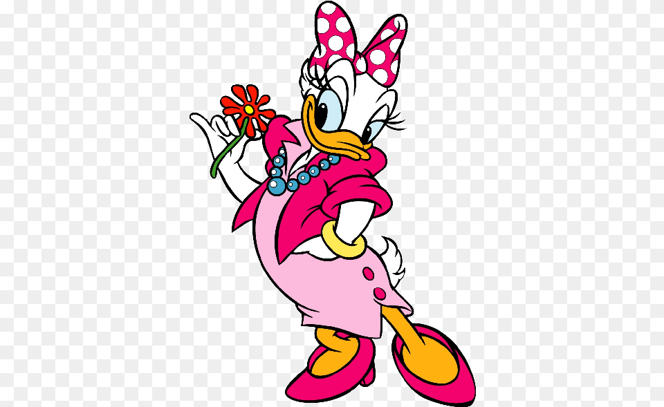 Daisy Duck Clip Art Stickers Daisy Disney, Cartoon, Graphics, Book, Comics Png