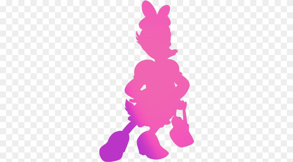Daisy Duck Lady Silhouette Illustration, Purple, Baby, Person Free Png