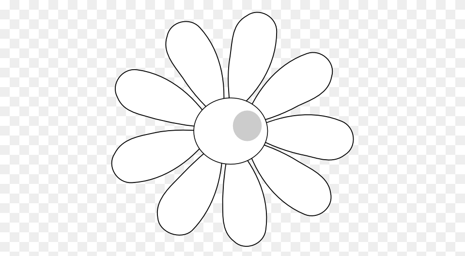 Daisy Flower Black White, Plant, Appliance, Ceiling Fan, Device Png