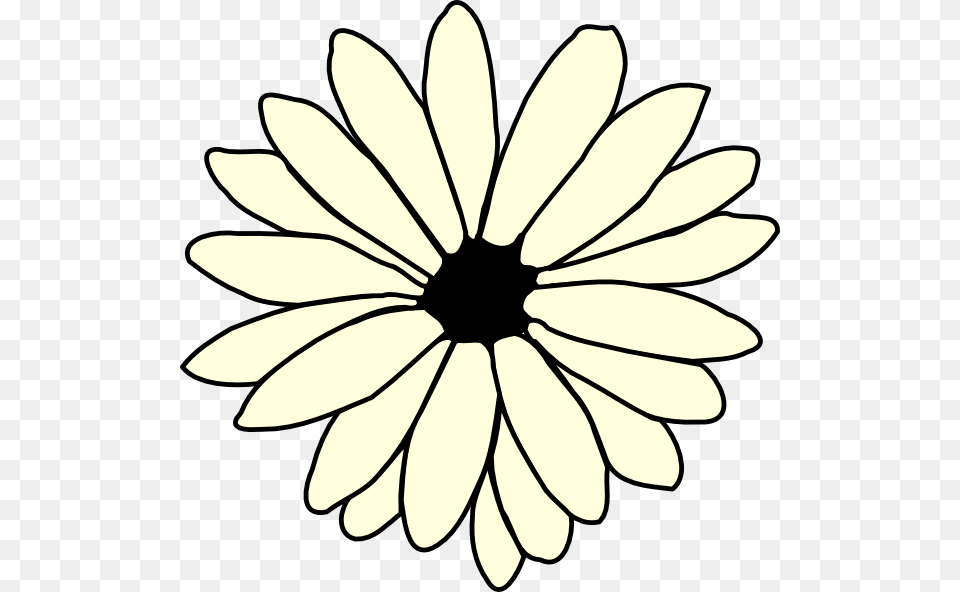 Daisy Flower Clipart Black And White, Plant, Petal, Appliance, Ceiling Fan Png Image