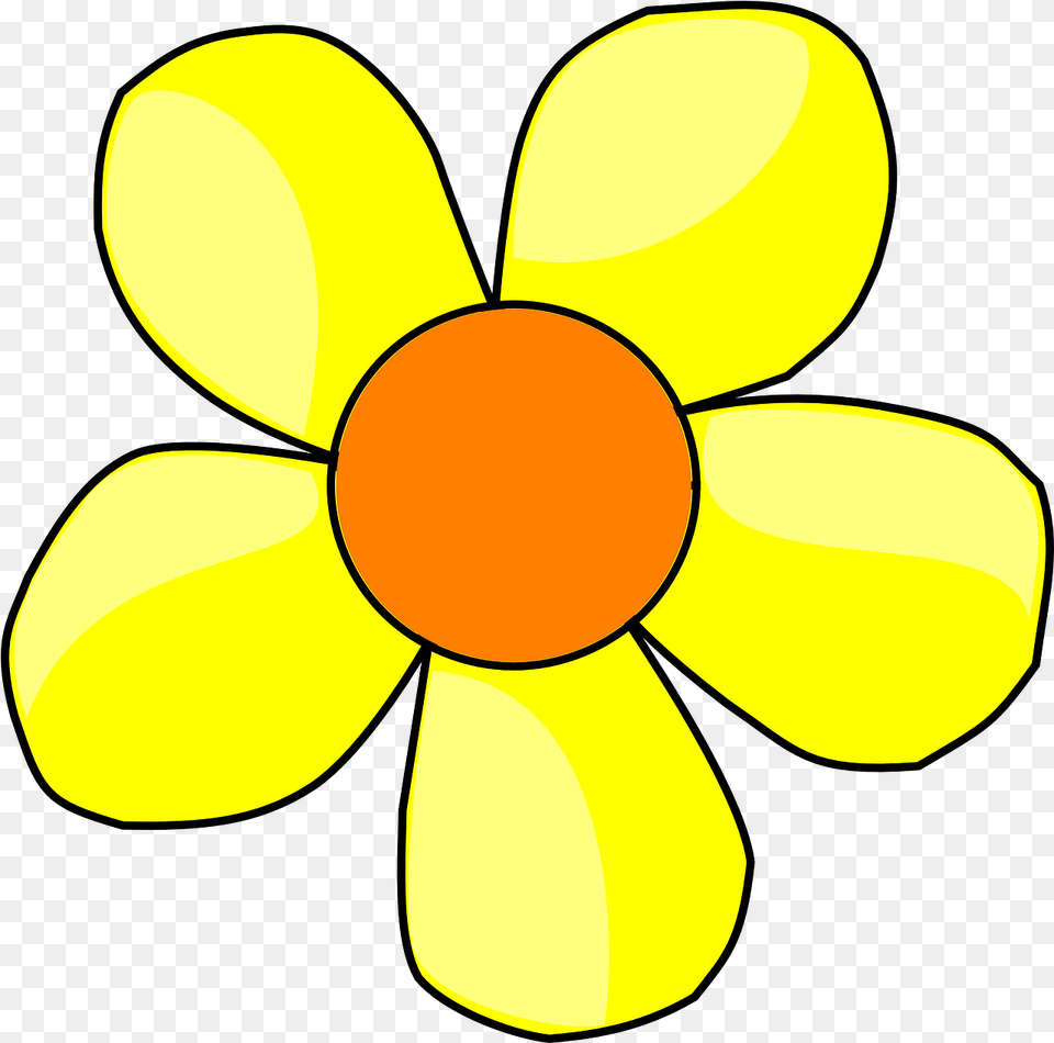 Daisy Flower Petals Vector Graphic On Pixabay Yellow Flower Cartoon, Daffodil, Petal, Plant, Anemone Free Png