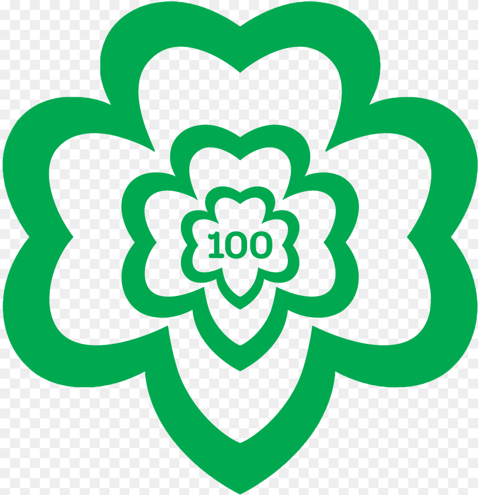 Daisy Girl Scout Logo Clip Art 100 Years Of Girl Scouts, Dahlia, Flower, Green, Plant Png