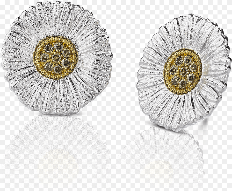 Daisy Large Button Earrings Earring, Accessories, Jewelry, Diamond, Gemstone Free Png