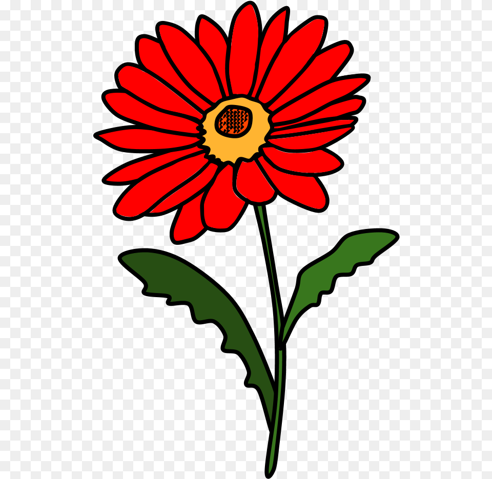 Daisy Petals Red Red Daisy Clip Art, Flower, Plant, Petal, Anemone Png Image