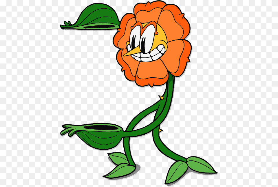 Daisy Pot Cuphead Cuphead, Flower, Plant, Cartoon, Dynamite Free Png