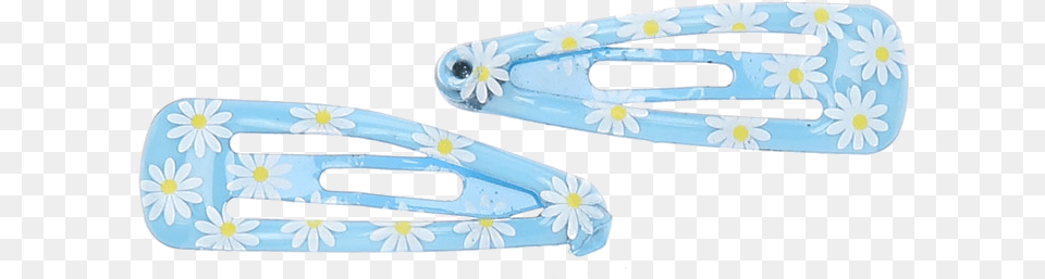 Daisy Print Hair Clips Blue Hair Clips Aesthetic, Accessories, Hair Slide Free Png Download