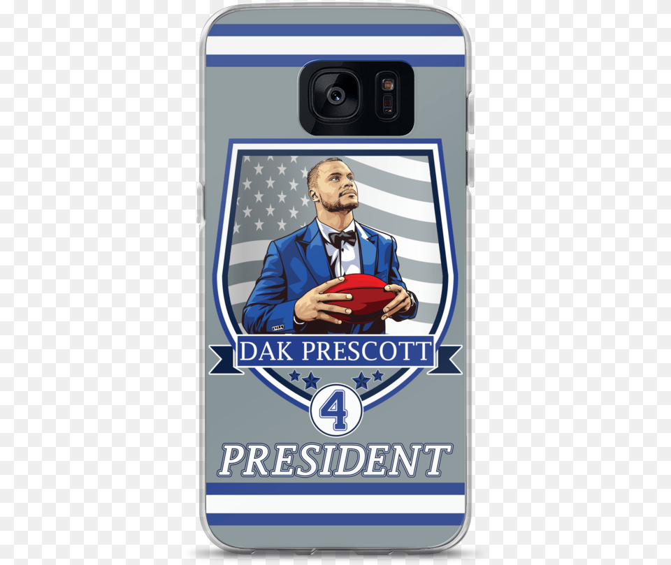 Dak Prescott 4 President Samsung Phone Case Smartphone, Mobile Phone, Electronics, Man, Male Png