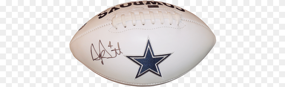 Dak Prescott Autographed Dallas Cowboys Logo Football Jsa Kick American Football, Ball, Rugby, Rugby Ball, Sport Free Png