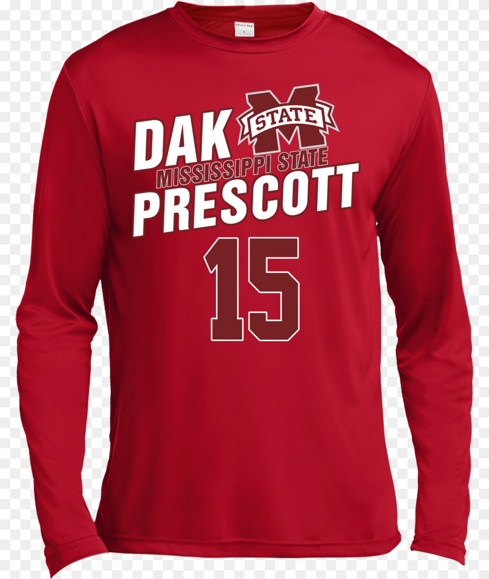 Dak Prescott Mississippi State Shirt Long Sleeved T Shirt, Clothing, Long Sleeve, Sleeve, T-shirt Free Png