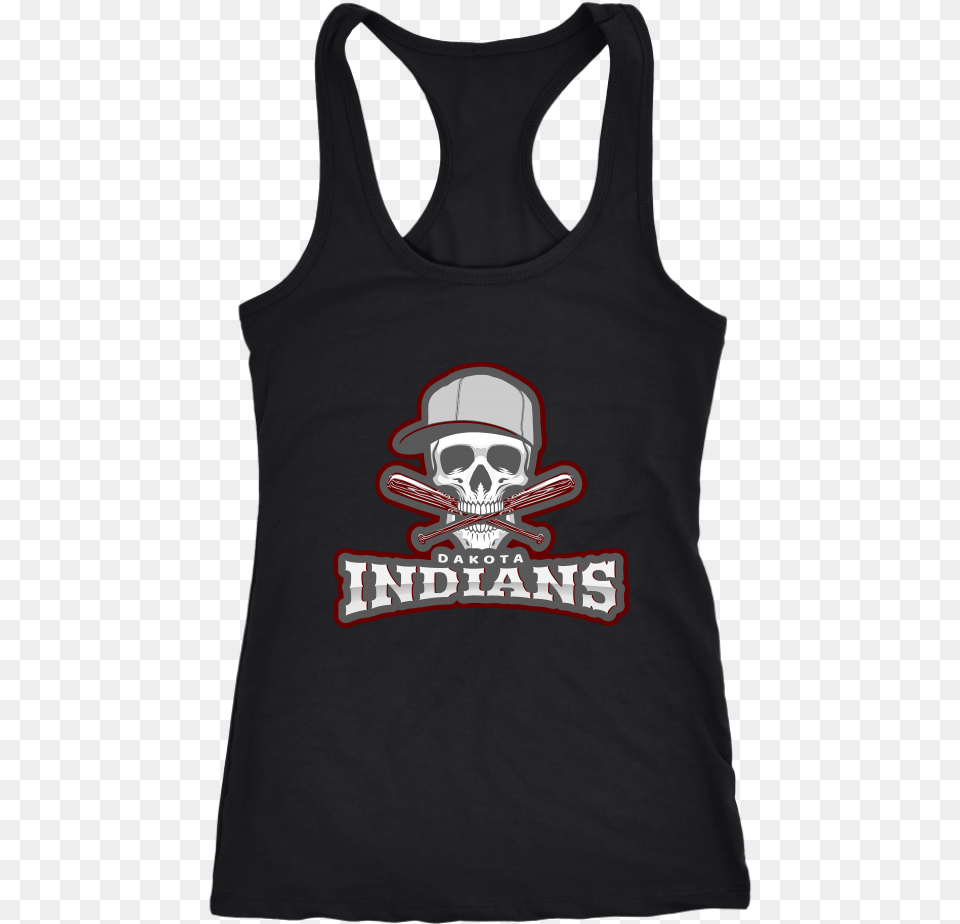Dakota Indians Baseball Skull Design Senior Best Friends Shirts, Clothing, Tank Top, Person Png
