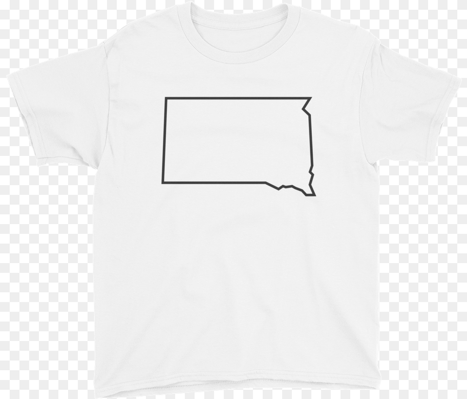 Dakota Outline Youth T Shirt White T Shirt, Clothing, T-shirt Png Image