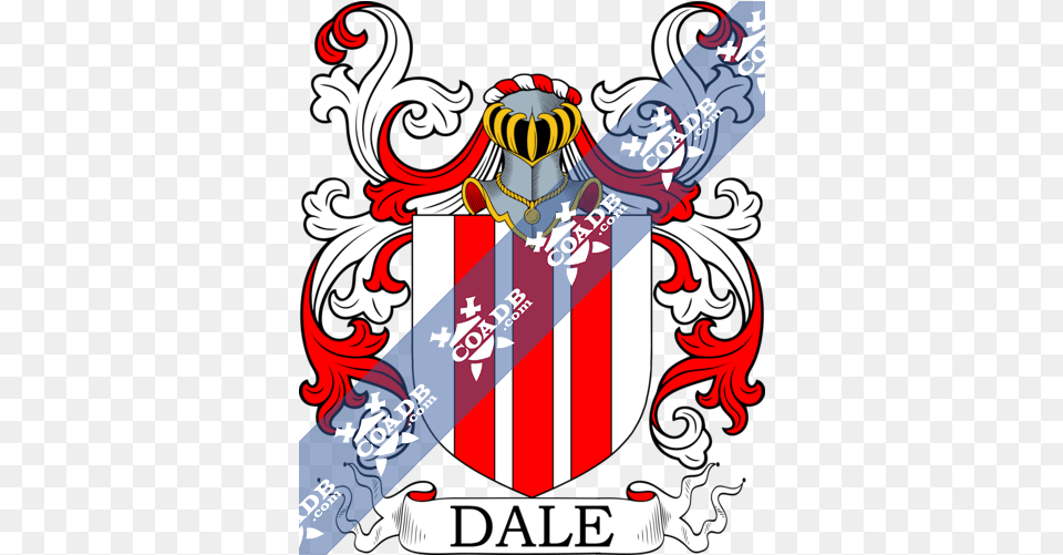 Dale Family Crest Coat Of Arms And Name History Day Family Coat Of Arms, Armor, Dynamite, Weapon, Shield Png Image