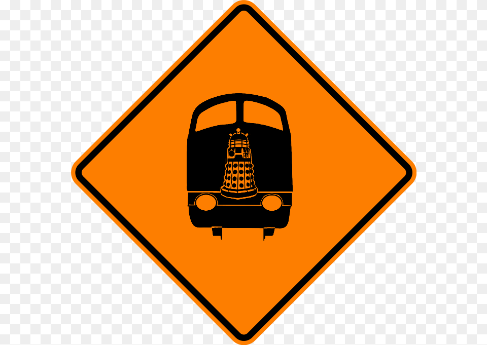 Dalek Class Warning Sign, Symbol, Road Sign, Car, Transportation Free Png Download