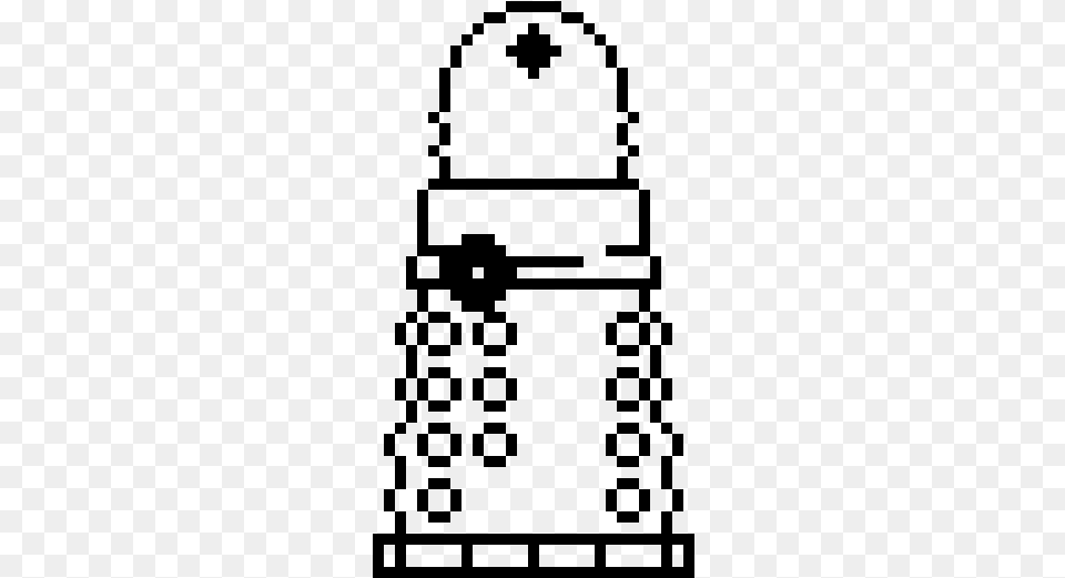 Dalek Doctor Who Pixel Art, Gray Free Png Download