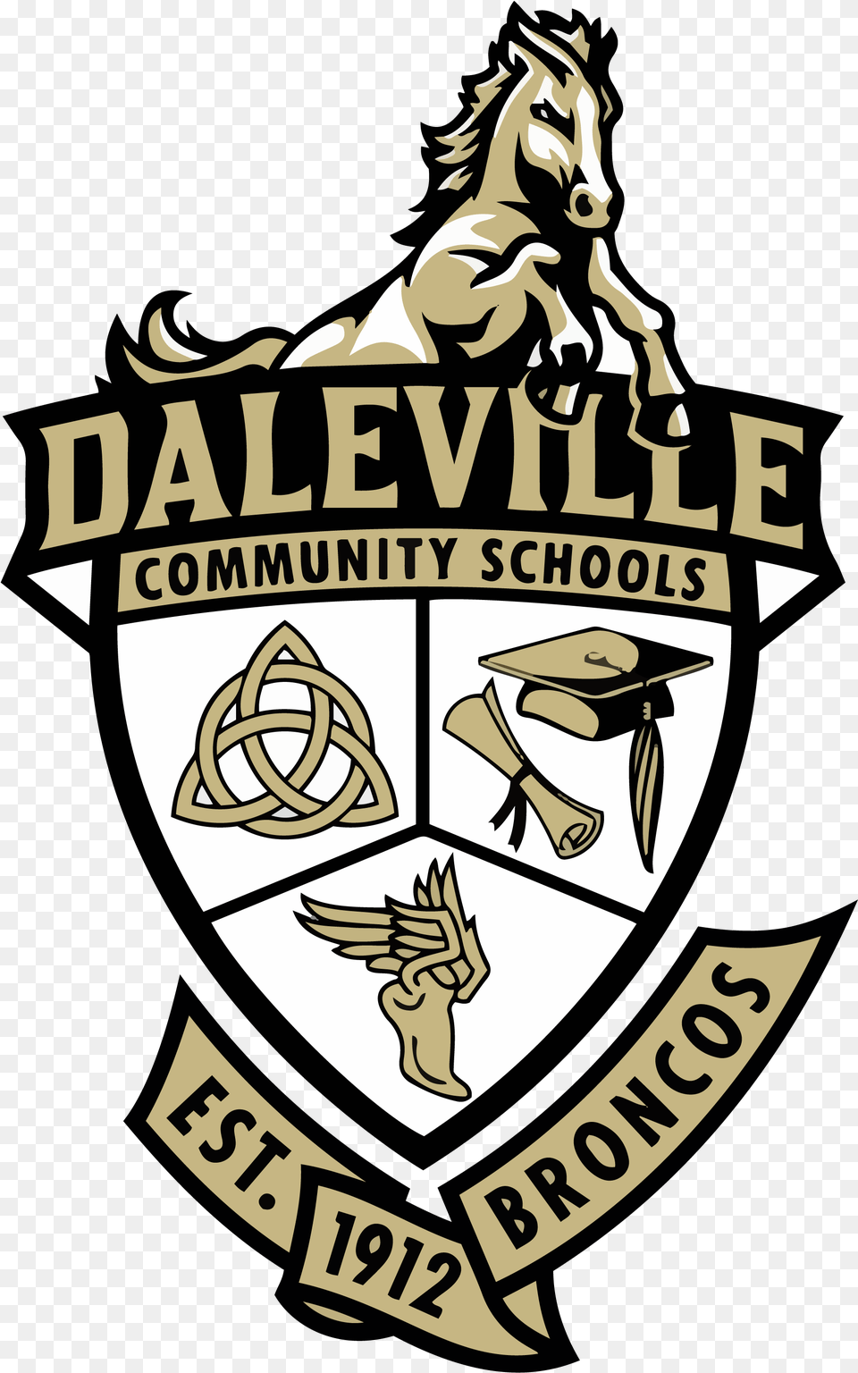 Daleville Community Schools Automotive Decal, Badge, Symbol, Logo, Emblem Png Image
