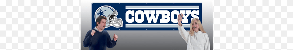 Dallas Cowboys Banner Flag Seattle Seahawks 8ft Embroidered Banner Flag Housetailgate, Adult, Person, Woman, Female Free Png Download