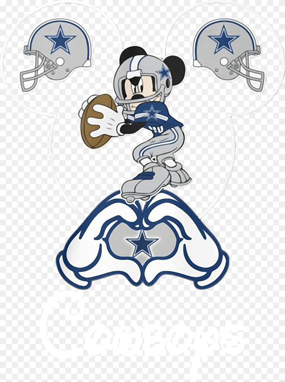 Dallas Cowboys Clipart Dallas Cowboy Mickey Clip Art, Helmet, Baby, Person, People Png Image