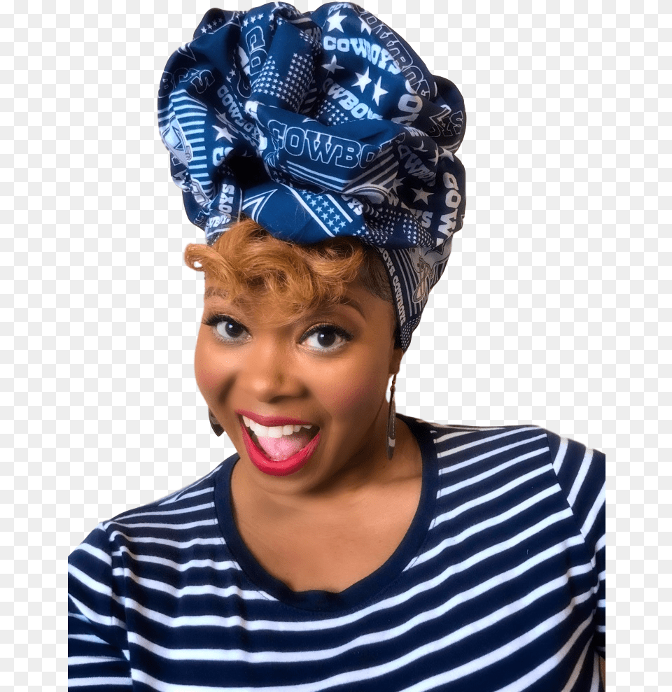 Dallas Cowboys Head Wrap Happy, Hat, Portrait, Clothing, Photography Free Png Download