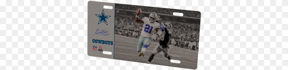 Dallas Cowboys Helmet Frame Amp Ezekiel Elliott Metal Dallas Cowboys, Person, People, American Football, Playing American Football Free Transparent Png