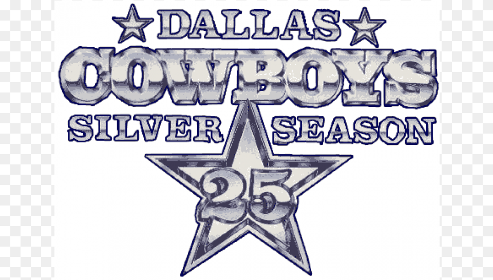 Dallas Cowboys Iron On Stickers And Peel Off Decals Dallas Cowboys 25th Anniversary, Symbol, Star Symbol, Logo Free Png