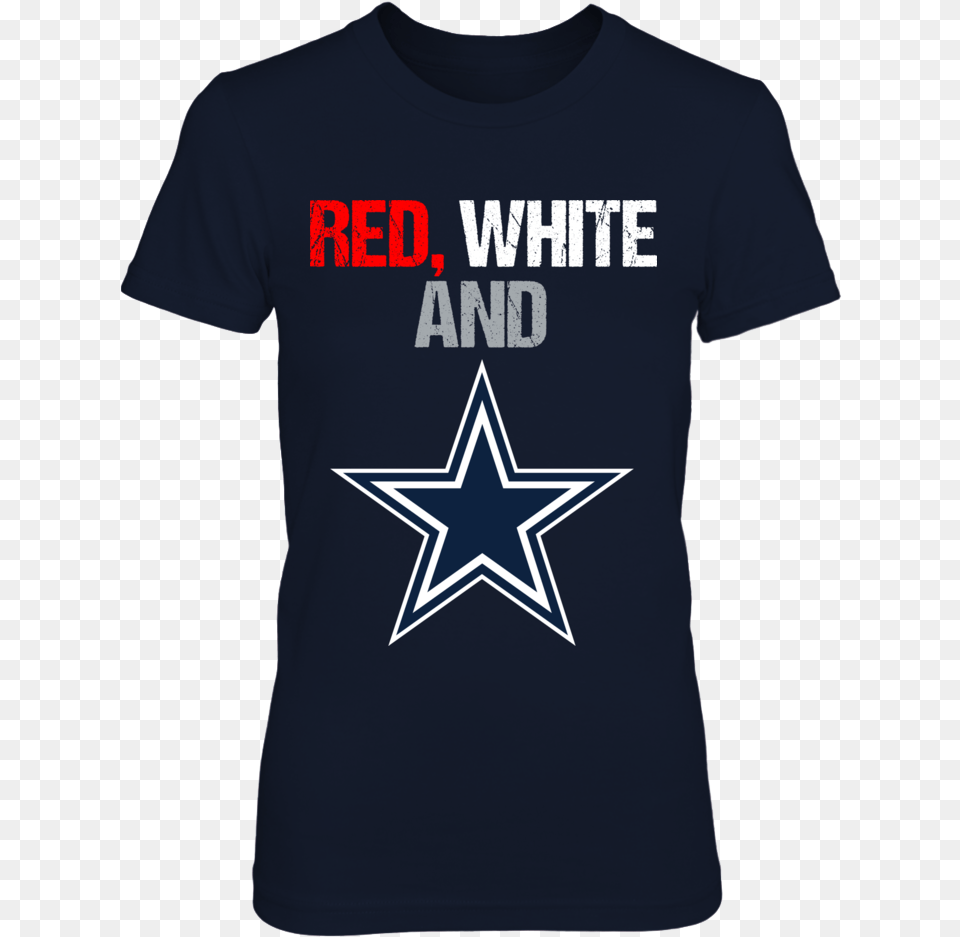 Dallas Cowboys Red White And Blue Star Front Picture Active Shirt, Clothing, T-shirt, Star Symbol, Symbol Free Png