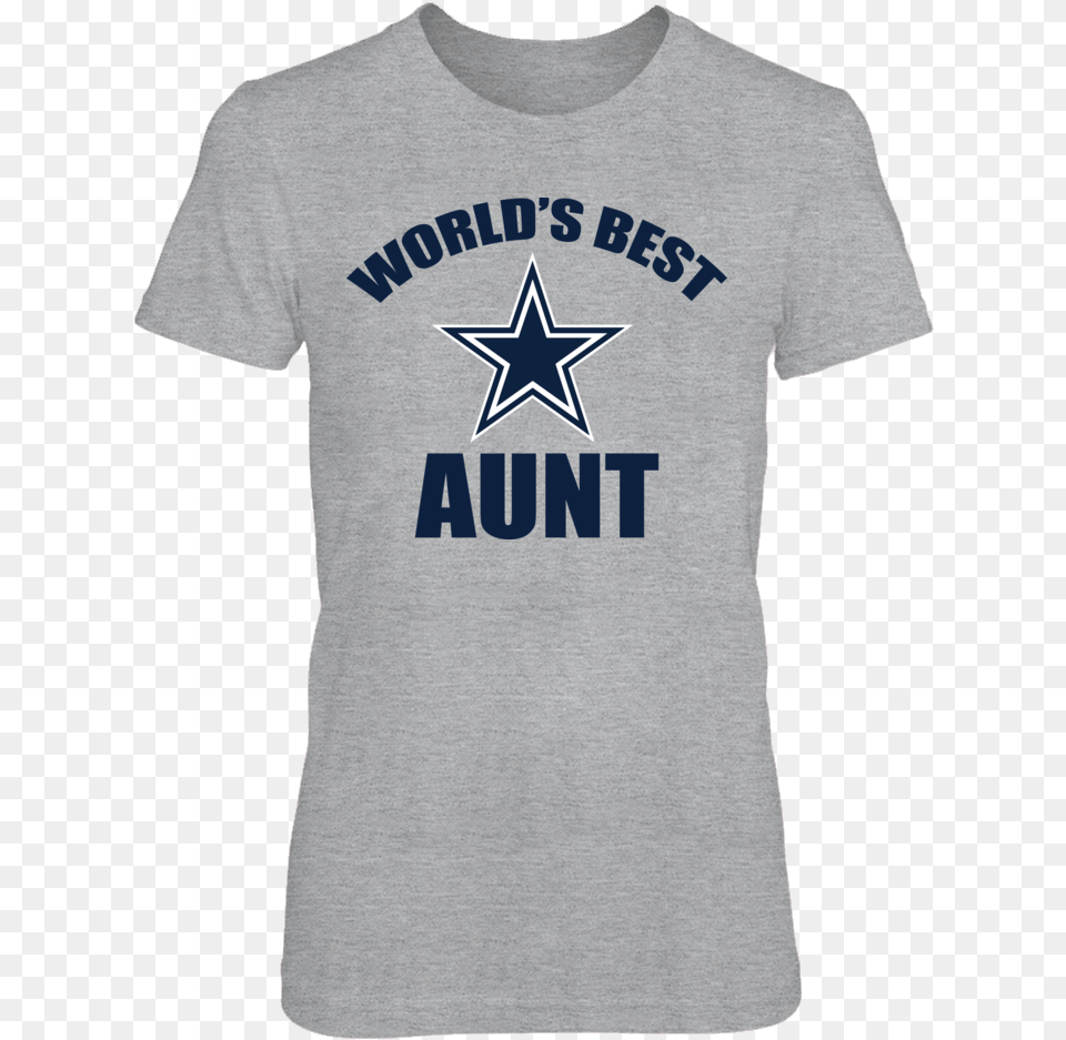 Dallas Cowboys Worlds Best Aunt Active Shirt, Clothing, T-shirt, Symbol, Star Symbol Png Image