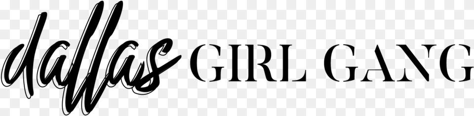 Dallas Girl Gang Logo Black Calligraphy, Gray Free Transparent Png