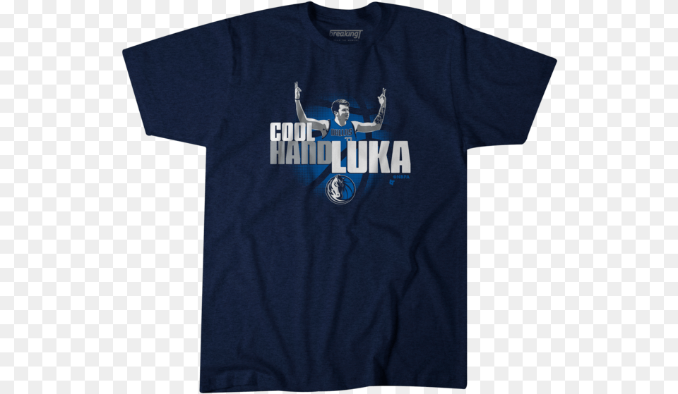 Dallas Mavericks Cool Hand Luka Tee Active Shirt, Clothing, T-shirt, Adult, Male Free Transparent Png