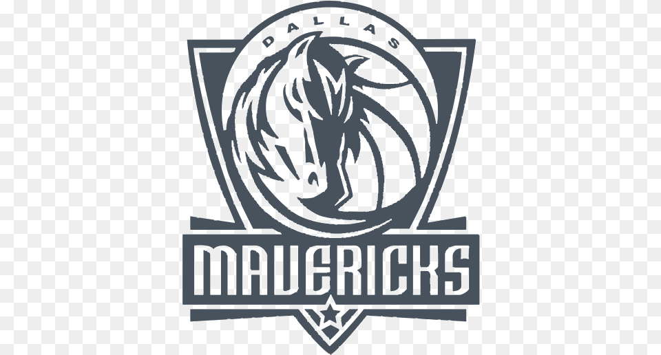 Dallas Mavericks Gray Dallas Mavericks Logo, Emblem, Symbol, Scoreboard Free Transparent Png