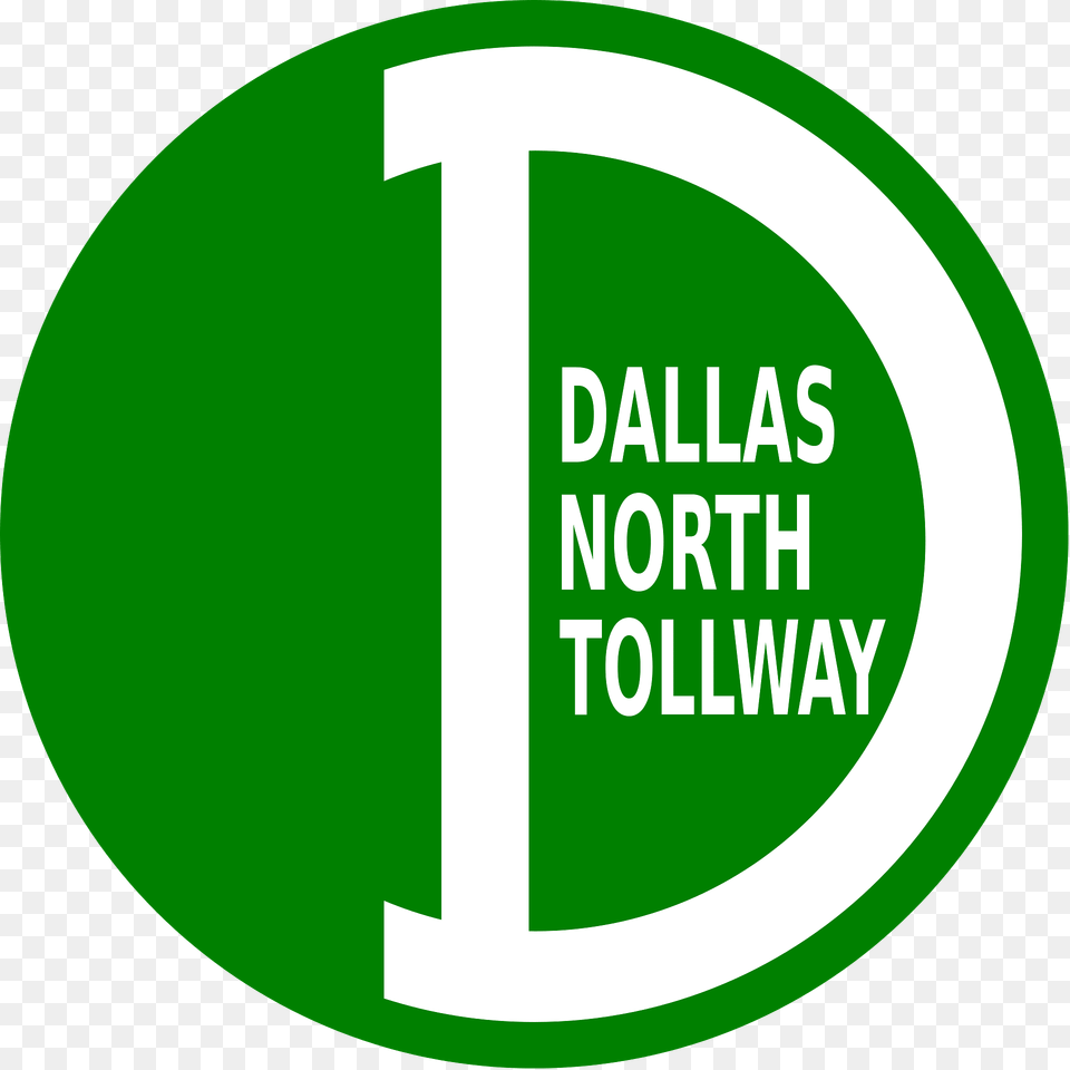 Dallas North Tollway Shield Clipart, Logo, Green Png