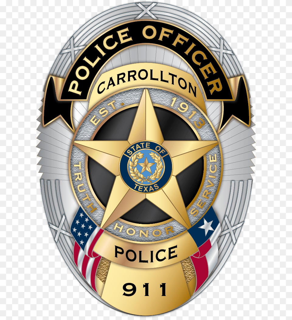 Dallas Police Badge Carrollton Police Department, Logo, Symbol, Emblem, Disk Free Transparent Png