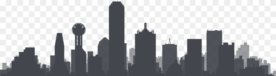 Dallas Skyline, Gray Free Png