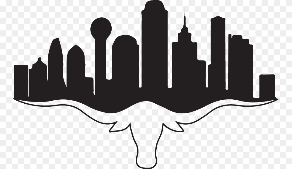 Dallas Skyline Silhouette Vector, Person Png Image