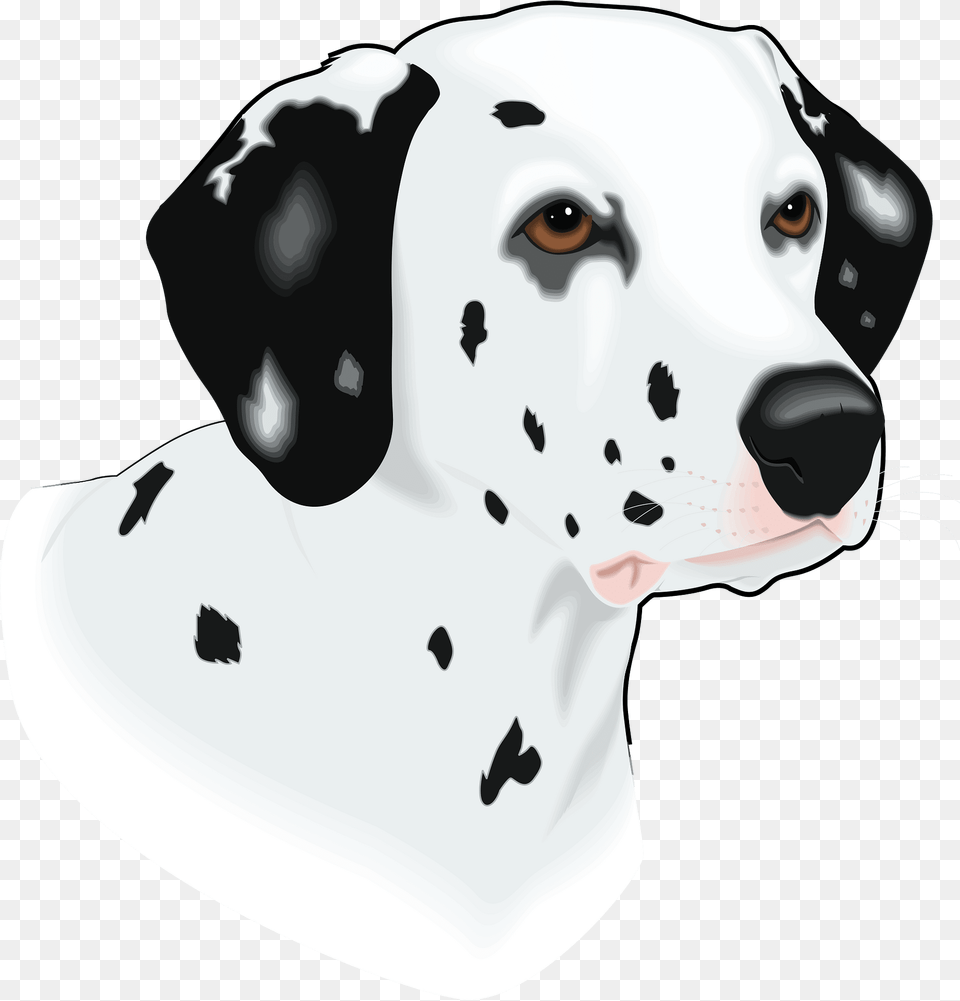 Dalmatian Dog Head Clipart, Animal, Canine, Mammal, Pet Free Png